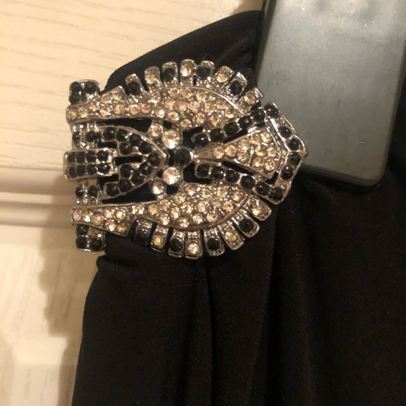 Black Cocktail Dress Cold Shoulder - Picture 2 of 9